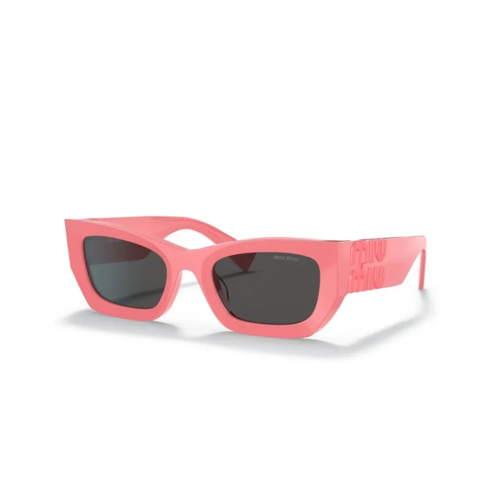 Miu Miu Eyewear Rectangle Frame Sunglasses Pink - Picture 2 of 12